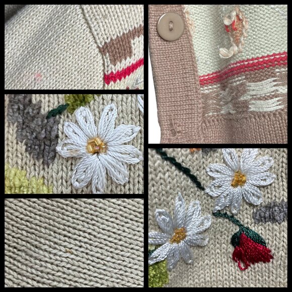 Vintage 90s Storybook Knits Embroidered Fall Sweater. Small. Cottagecore Grandma - Picture 13 of 13